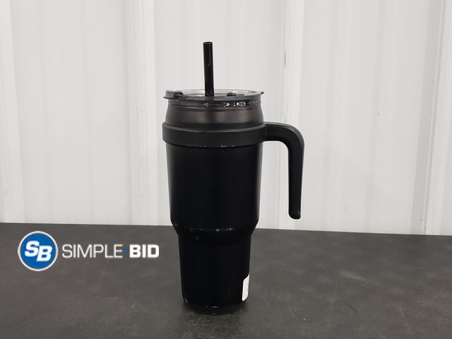 Lot 58-72442 - Large Stainless Steel Reduce Mug with Lid and Straw