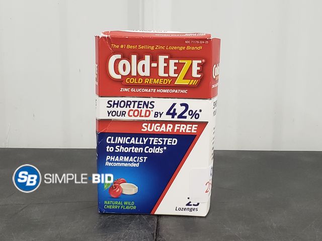 Lot 58-53551 - New Cold-EEZE Cold Remedy  cherry flavor Zinc Lozenges