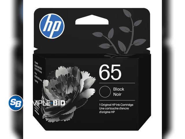 Lot 58-51444 - New HP 65 Black Original Ink Cartridge