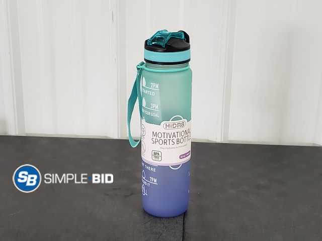 Lot 58-68548 - HiDR8 - Motivational Sports Bottle 32oz - New