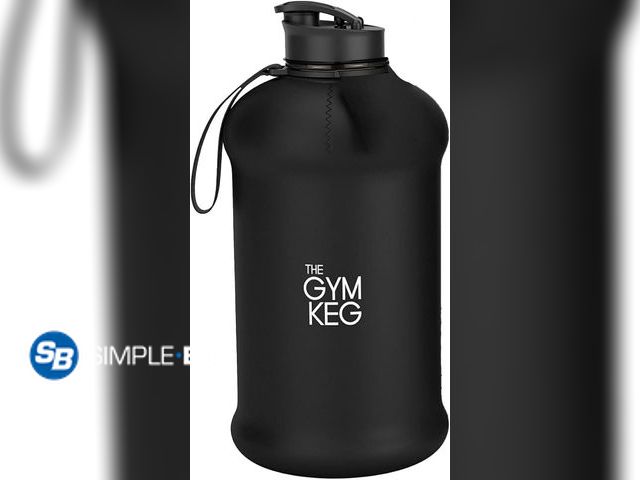 Lot 58-24184 - New THE GYM KEG 74oz Gym Water Bottle - Large Reusable Sport Jug with Insulated Sleeve &amp; Easy to...