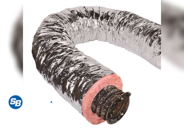 Lot 58-36052 - GAF Master Flow F6IFD Flexible Insulated Air Duct Pipe, 6 in x 25 ft, Fiberglass Yarn - appears unus...