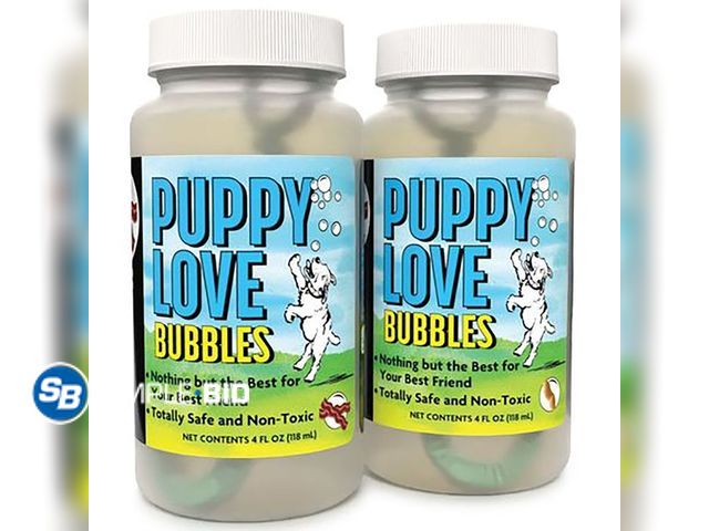 Lot 58-27172 - New Puppy Love Bubbles: 2 Pack Combo - Bacon &amp; Peanut Butter Scented - 4oz Bottles, Scented Bubb...