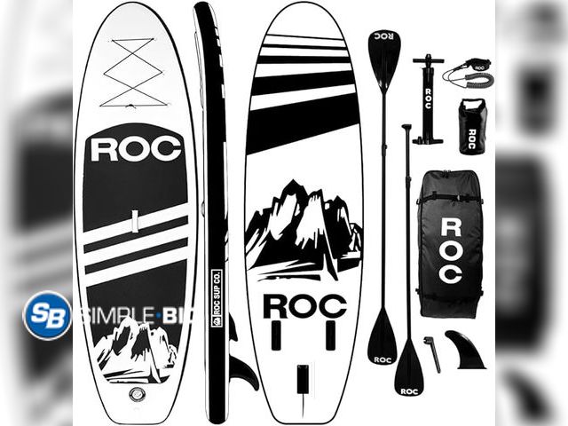 Lot 58-31798 - Roc Inflatable Stand Up Paddle Boards with Premium SUP Paddle Board Accessories, Wide Stable Design,...