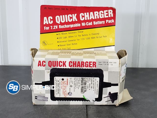 Lot 58-69432 - AC Quick Charger for 7.2V rechargeable Ni-Cad Battery Pack