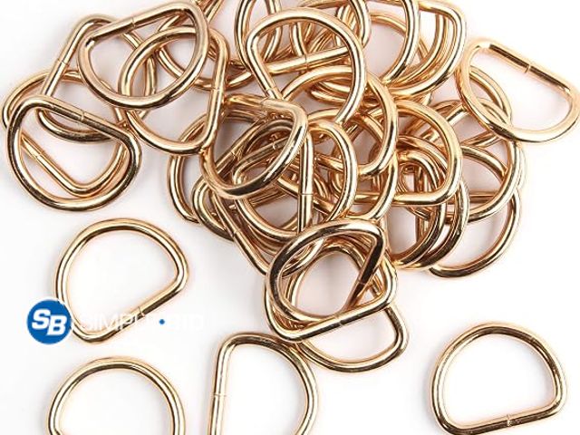 Lot 58-73693 - New JWBIZ Metal D Rings Heavy-duty Extra Thick 3.8mm Thickness D ring for Sewing Keychains Belts and...