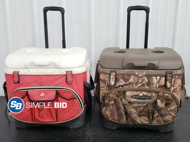 Lot 58-57957 - Lot of (2) Rolling Coolers - used but in good condition