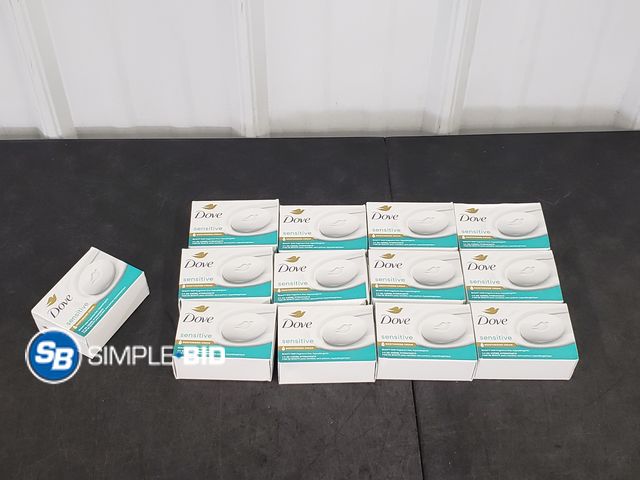 Lot 58-68740 - Lot of (13) New DOVE Sensitive Bar Soap