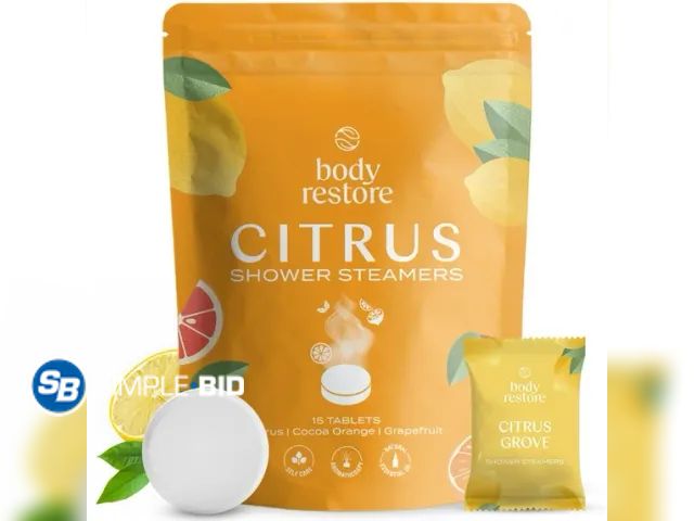 Lot 58-31456 - New Body Restore Shower Steamers Aromatherapy 15 Pack - Citrus