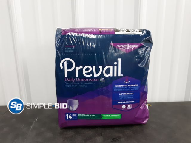 Lot 58-57290 - New Prevail Daily Underwear SIZE XXL