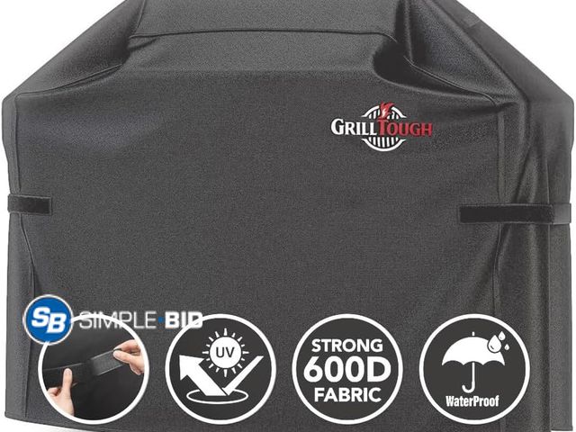 Lot 58-68352 - New GrillTough Heavy Duty BBQ Grill Cover for Outdoor Grill, 58 Inch – Waterproof, Weather Resistant...