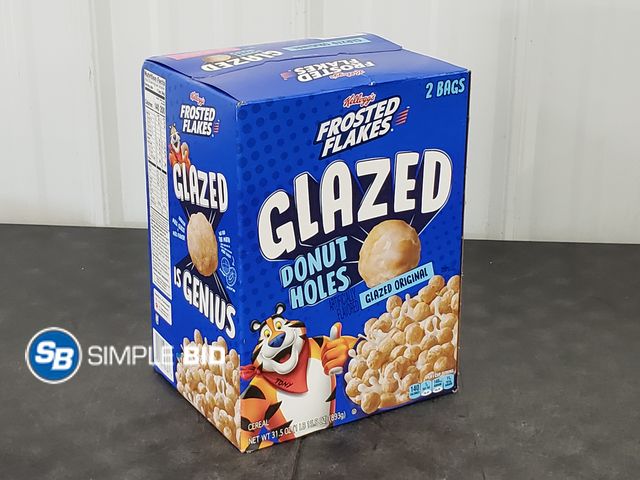 Lot 58-54049 - Frosted Flakes GLAZED Donut Holes - Glazed Original - 2 bags - unopened - expired