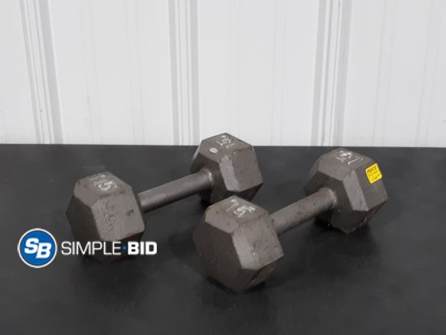 Lot 58-28787 - Set of (2) 10lb Dumbells - Used