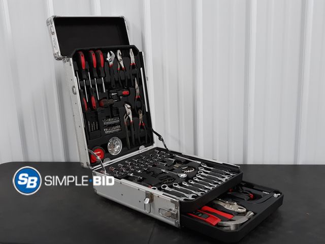 Lot 58-38784 - Whole Traveling Tool Kit with Everything you can Think of - Hammer, saw, Screw Drivers, Tape Measure...