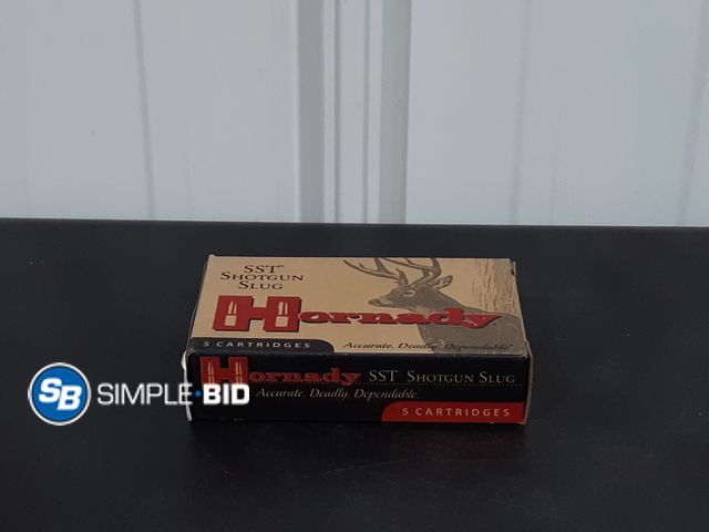 Lot 58-28022 - Hornady SST Shotgun Slug - 5 Cartridges 12 Gauge 2 3/4" 300 GR Slug