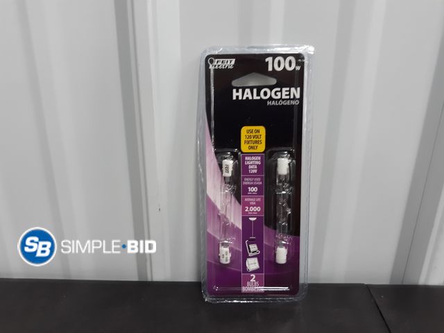 Lot 58-67923 - Feit Electric Halogen 100 W Bulbs