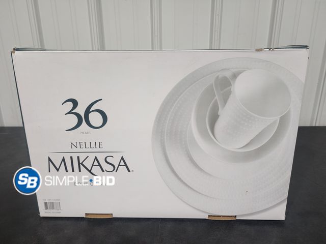 Lot 58-34682 - New Mikasa NELLIE 36 piece Dinnerware set -- service for 6