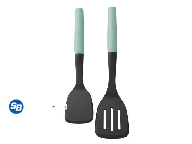 Lot 58-54696 - New Kitchenaid Universal 2-piece Turner Set in Aqua Sky