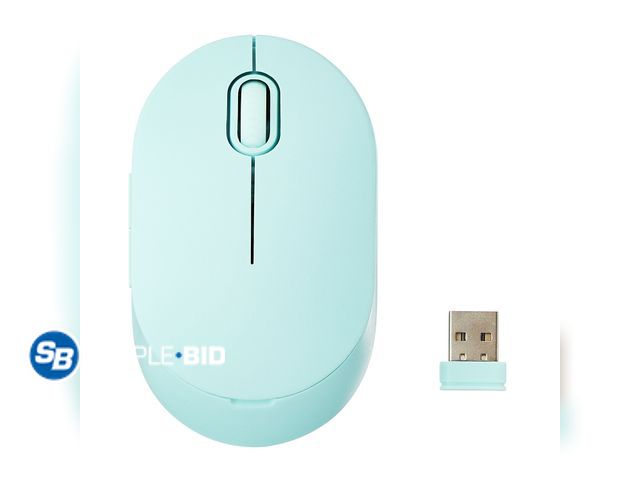 Lot 58-27270 - onn Wireless 5-button Mouse, 1600 DPI, 2.4 GHz USB-A Dongle, Teal - appears unused - open/damaged pa...
