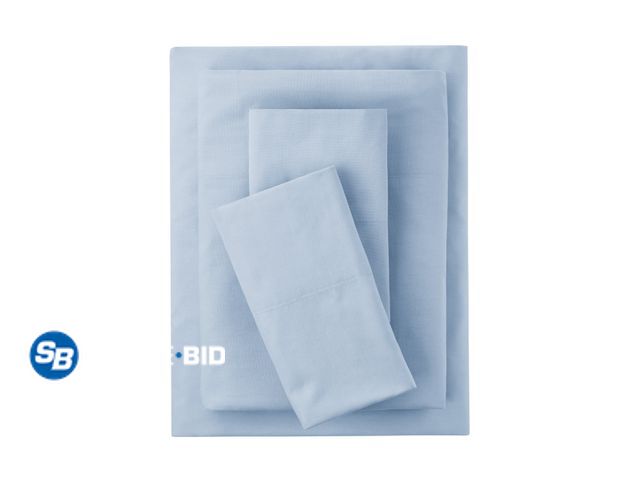 Lot 58-51402 - New Mainstays, 300 Thread Count, Cotton Blend, Percale, Easy Care, Adult / Teen, Sheet set, Placid B...