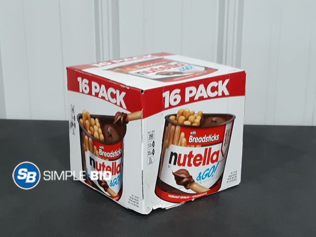 Lot 58-30523 - NUTELLA! with breadsticks and Go - 16 pack - unopened