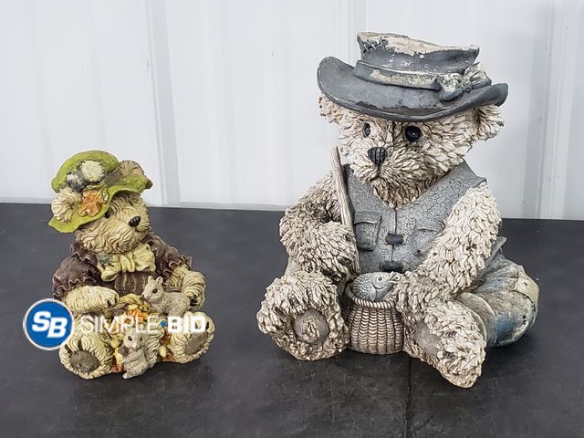 Lot 58-80220 - Lot of (2) Ceramic Bear Decor