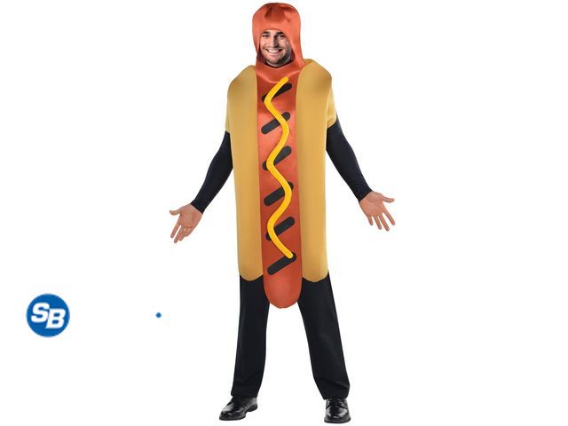 Lot 58-32430 - Hot Dog One Piece Halloween Costume for Adults, Adult One piece - NWT