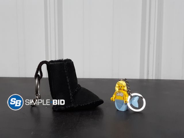 Lot 58-31934 - Lot of (2) Keychains - Lego Mermaid and Ugg Boot