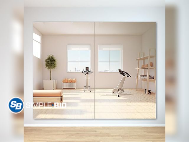 Lot 58-32569 - Hasipu Home Gym Workout Mirror 48" L x 30" W-2pcs Large Full Length Mounted Full Body Frameless Mirr...