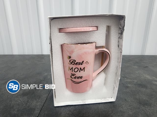 Lot 58-41102 - Best Mom Ever Ceramic Coffee Mug with Lid