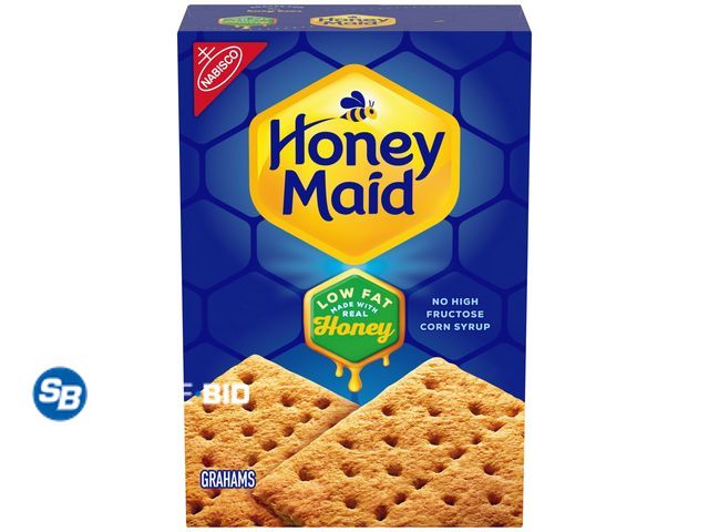 Lot 58-72636 - Lot of (4) HONEY MAID Low Fat Honey Graham Crackers, Lunch Snacks, 14.4 oz - unopened - expired