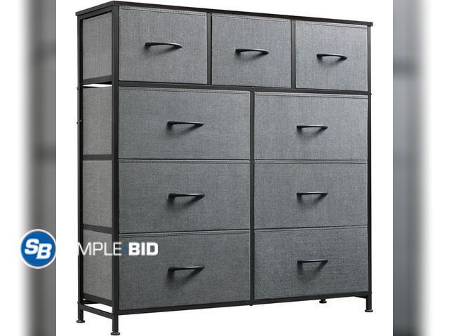 Lot 58-35209 - Wlive 9-Drawer Dresser, Fabric Storage Tower for Bedroom, Hallway, Entryway, Closet, Tall Chest Orga...