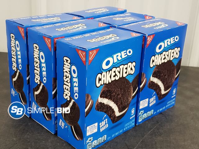 Lot 58-84315 - Lot of (6) OREO Cakesters Soft Snack Cakes, 5 - 2.02 oz Snack Packs - unopened boxes - expired