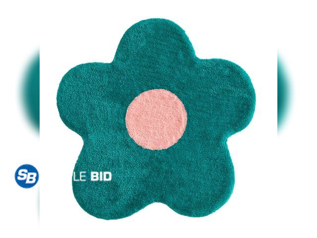 Lot 58-28239 - New Mainstays Flower Shaped Rug, Teal