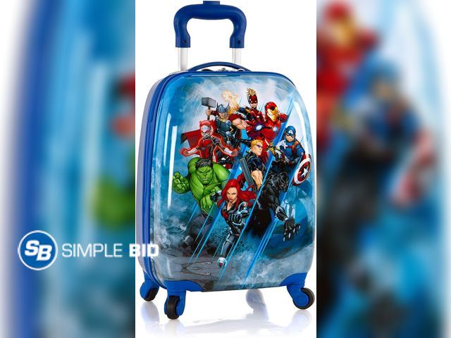 Lot 58-35576 - New Marvel Avengers Kid's 18" ABS Hard-Side Spinner Luggage with Duffel Set