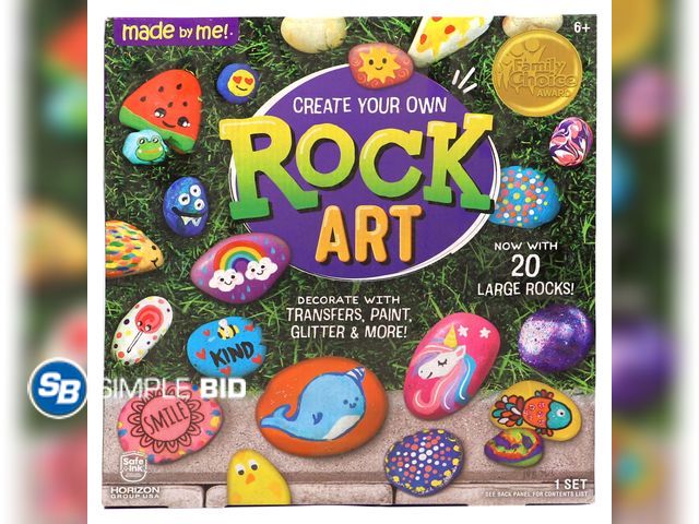 Lot 58-26744 - New Made by Me Create Your Own Multicolor Rock Art, Boys and Girls, Child, Ages 6+
