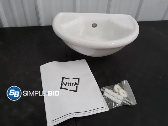 Lot 58-33665 - Vitra 38CM Cloakroom Basin 6189-003-0012 White