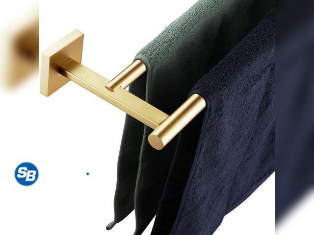 Lot 58-59461 - KOKOSIRI Bathroom Towel Bars Double Bath Towel Holders for Toilet Kitchen Cabinet Wall Mount 24 Inch...