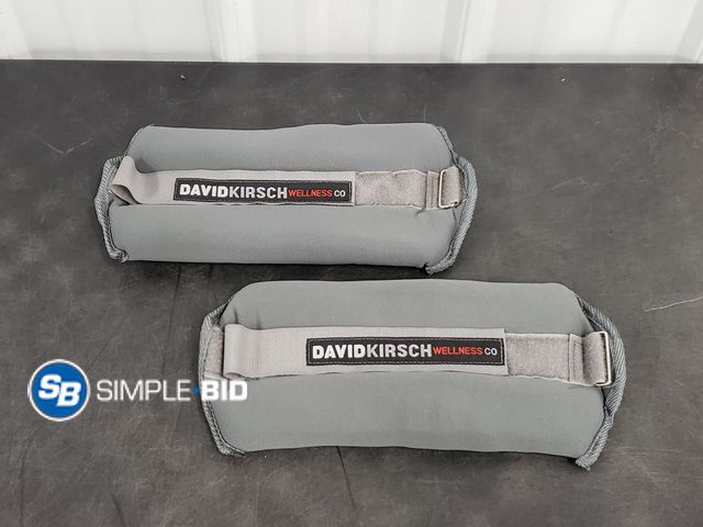 Lot 58-74719 - Set of (2) David Kirsch Ankle Weights Adjustable Comfort Wrist Pair 2/5 LB Total 10 LB - light use -...