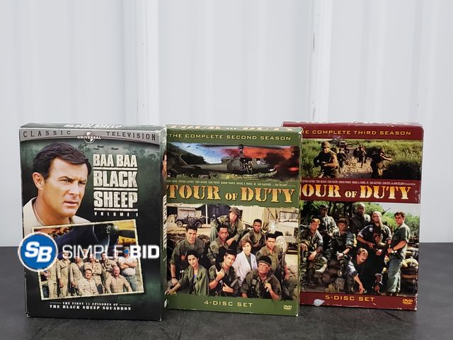 Lot 58-58796 - (1) Season of BAA BAA Black Sheep (2nd &amp; 3rd) Season of Tour of Duty DVD's