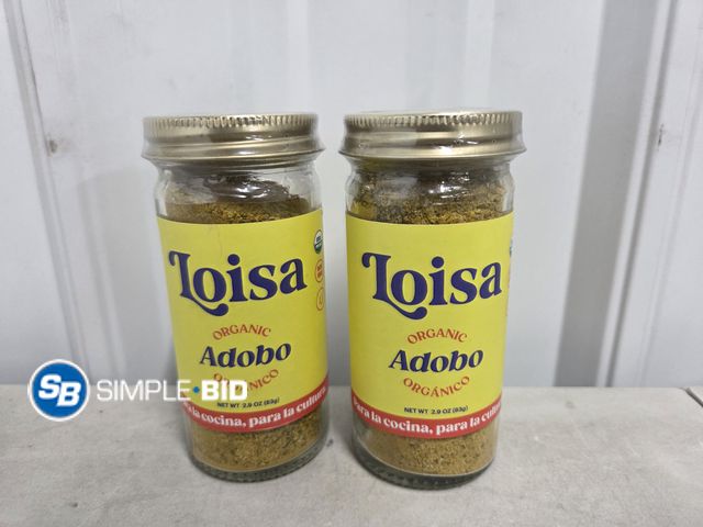 Lot 58-54038 - Lot of (2)  Loisa Adobo Seasoning, USDA Organic, Non-GMO, No-MSG, No Preservatives, No Artificial Co...