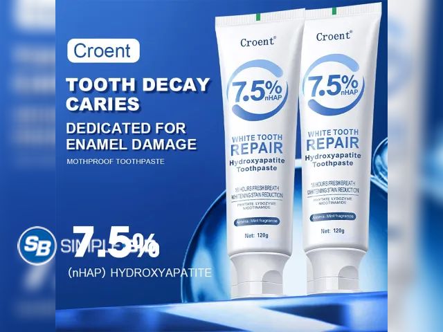 Lot 58-50585 - Lot of (2) New Croent 7.5% White Tooth Repair Toothpaste