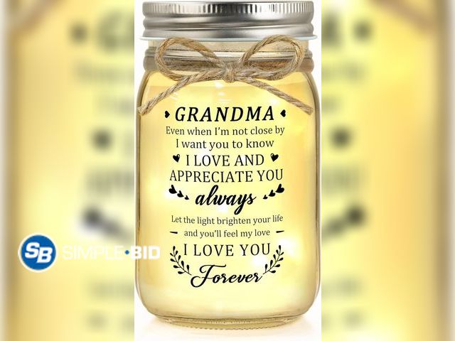 Lot 58-52581 - New "GRANDMA" LED lighted Jar -- Even when I'm not close by I want you to know I love and appreciate...