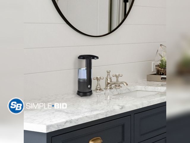 Lot 58-72155 - New Lavish Home Battery-Operated Automatic Soap Dispenser (Black/Plastic)