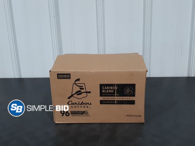 Lot 58-29423 - COFFEE! Caribou Coffee Medium Roast K-cups 96 cups - unopened