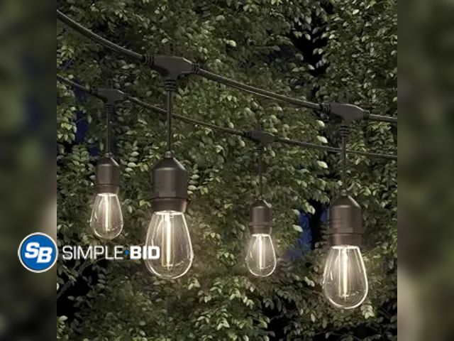 Lot 58-74042 - 20FT Solar String Lights Outdoor Waterproof IP65, Shatterproof with LED Bulbs Long Last for 20+Hrs,U...