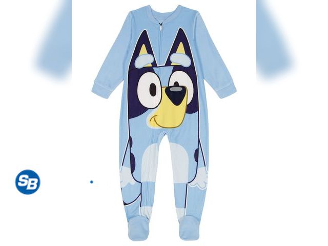 Lot 58-54849 - New Bluey Toddler's One Piece Sleeper with Long Sleeves, Size 18months