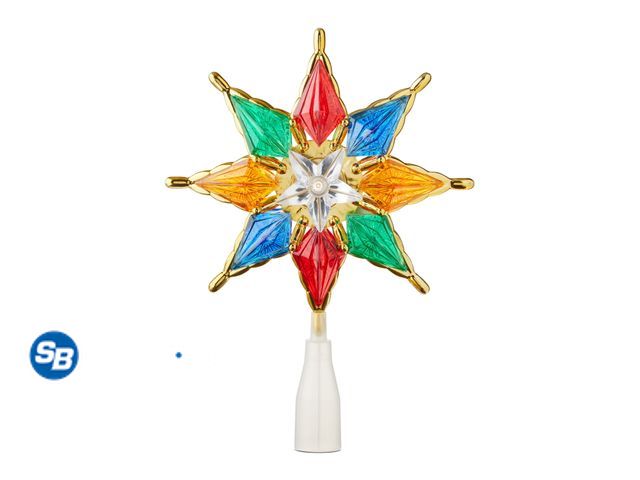 Lot 58-52887 - CHRISTMAS IN JULY! New LED Star Christmas Tree Topper, Multicolor, 8", by Holiday Time