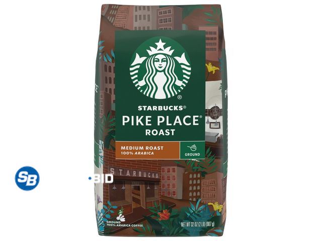 Lot 58-29894 - Starbucks Pike Place Roast, Ground Coffee, 32 Ounce - unopened