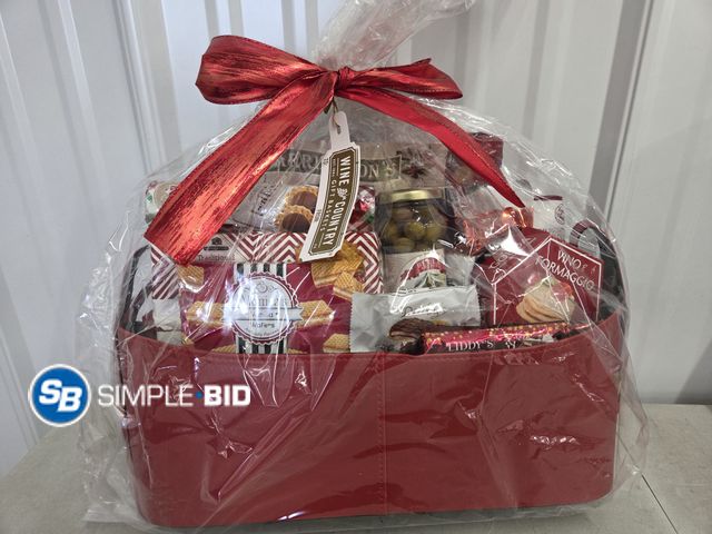 Lot 58-71845 - Wine Country Houdini Faux Leather tote filled with Chocolates, Wafers, and more - A great gift (expi...
